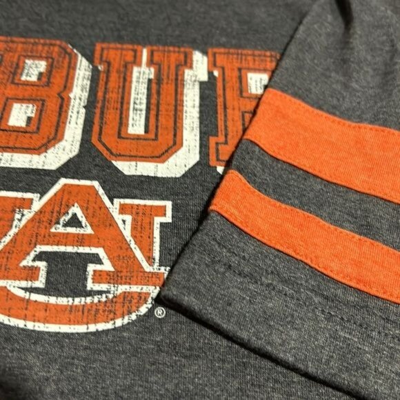Auburn University Tigers AU Mens Ringer T-Shirt NCAA Colosseum Large New - Picture 2 of 4